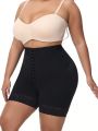 Ladies' Front Buttoned Lace Patchwork Tummy Control Shorts