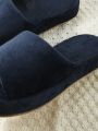 1pair Women's Autumn & Winter Thick Sole House Slippers