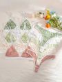 Plus Size Women's Floral Heart Printed Underwear Set (5pcs)