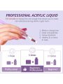 Saviland Acrylic Nail Kit – 30g Clear Acrylic Powder and 60ml Acrylic Liquid Set with Acrylic Nail Brush Nail Forms Tools Set Extension Nail Kit for Beginners with Everything for Home DIY Salon Acrylic Nails Application