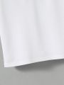 SHEIN Kids Academe Young Boys' Color Block Collar Short Sleeve Polo Shirt With Raglan Sleeve For School Style