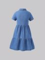 Teen Girls' College Style Basic Simple Loose Fit Comfortable Denim Dress