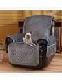 Velvet Recliner Covers Non Slip Waterproof Large Recliner Chair Covers for Leather Chairs Reversible Recliner Sofa Cover for Living Room Recliner Furniture Protectors Covers for Dog Pets