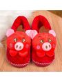 Cute Pig Design One-step Slip-on Warm Soft Fashionable Shoes