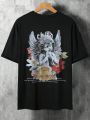 Manfinity EMRG Men's Angel And Flower Graphic T-shirt