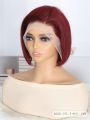 Pixie Cut Human hair wig 99j Burgundy color Short Bob Wig Human Hair 13x4 Lace Frontal Wig Top Quality Bob Wig For Women