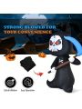 Costway 6 FT Halloween Inflatable Ghost Outdoor Blow Up Decoration w/ LED Lights