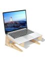 Protable Laptop Stand, Wooden Vertical Laptop Stand for Desk, Laptop Stand Compatible with MacBook Air Pro/Dell XPS/HP/Lenovo, Other Laptops Sizes 9 to 17 Inches