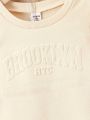 Baby Boy Letter Graphic Sweatshirt & Sweatpants
