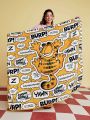 GARFIELD X SHEIN Garfield Co-branded Printed Flannel Blanket