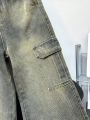 SHEIN Tween Boys'  Stylish Loose Straight Leg Vintage Washed Baggy Denim Jeans, For Tween Boys' Summer Bottom