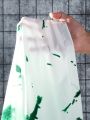 SHEIN Kids SPRTY 1pc Tie-Dye Letter Printed Round Neck Short Sleeve T-Shirt For Tween Boys, Summer