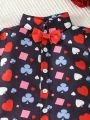 Baby Boys' Valentine'S Day Printed Shirt And Shorts Set