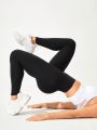 SHEIN Yoga Basic Sports Compression Leggings, Running Tights For Women