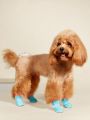 4pcs Lamb Velvet Pet Warm Snow Boots For Small And Medium Sized Pets To Wear Indoor And Outdoor