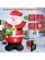 12 FT Giant Christmas Inflatable Santa Outdoor Yard Decorations, Huge Blow up Santa Claus with Wreath Built-in LED Lights Outside Waterproof Xmas Decor for Party Garden Hall Plaza Office