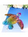 Crystal Sea Turtle Decor Gifts for Women, Sea Turtles Statue Blown Art Glass Animals Sculpture Collection Figurine Home Decor, Paperweight Birthday Present for Best Frien
