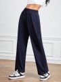 Women's Solid Color Straight Leg Sports Pants