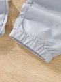 SHEIN Kids Academe Tween Boy Striped Flap Pocket Cargo Pants