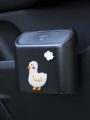 Cute Cartoon Car Trash Can, Side Door Hanging Storage Box, Mini Car Trash Can For Car And Home Use