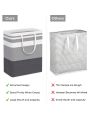 HomeHacks 1-Pack Large Laundry Basket, Waterproof, Freestanding Laundry Hamper, Collapsible Tall Clothes Hamper with Extended Handles for Clothes Toys in the Dorm and Family Gradient Grey