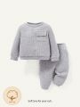 Cozy Cub Baby Boy Flap Pocket Sweatshirt & Sweatpants