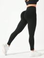 Yoga Basic Solid Color Seamless Sports Leggings