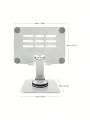 1pc Silver Metallic Desktop Computer Stand 360° Rotatable Foldable Aluminum Alloy Phone & Tablet Stand Compatible With Ipad