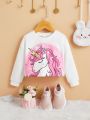 SHEIN Baby Unicorn Print Sweatshirt