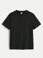 SHEIN Kids EVRYDAY Tween Boys' Casual Comfortable Solid Color T-Shirt (2pcs/Set)