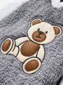 SHEIN Baby Boy Bear Embroidery Teddy Jumpsuit