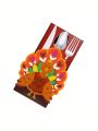 24 Thanksgiving Turkey Cutlery Decorative Utensil Holders for Autumn Fall Party