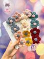 14pcs Girls' Candy-colored Flower Hair Clips