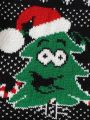 Infant's Fun Christmas Theme Knitted Jumpsuit With Main Graphic