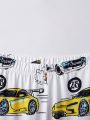 SHEIN Tween Boy Car & Letter Graphic Tee & Pants PJ Set