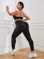 Yoga Future Plus Hollow Out Tummy Control Sports Leggings