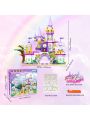 5-in-1 Purple Castle & Carriage Creative STEM Building Blocks Sets Girls Princess Castle Building Toys Gift for Girls Age 6 7 8 9 10 11 12 Years Old