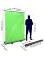 62x81inch / 5x7ft Collapsible Pull Up Green Screen Chromakey Panel Wrinkle Resistant Auto-Locking Background Live Game Zoom