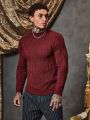 Manfinity Men Solid Argyle Knit Sweater