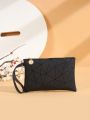 Geo Graphic Square Bag With Wristlet