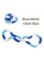 18pcs/set Blue & White & Dark Blue Multicolored Twisted Rope Fidget Toys For Adults, Office Stress Relief And Diy