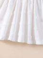 Baby Girls' Elegant White Dress With A Ladylike Style
