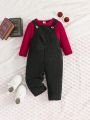 Baby Boy Solid Tee & Overall Jumpsuit