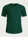 Manfinity Homme Loose-Fit Men's Short Sleeve Stretch Knit T-Shirt