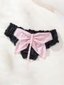 SHEIN Women'S Triangle Panties With Bow Decorations