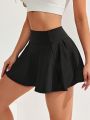 Daily&Casual High Waisted Sports Skorts With Phone Pocket