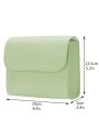 1pc Matcha Green Pu Leather Computer Protective Cover And Power Adapter Organizer For Apple Macbook Inner Bag Protection Cover