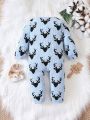 Baby Boy Elk Print Button Front Jumpsuit