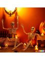 JOYIN 2 PCS 24” Halloween Skeletons Full Body Posable Skeletons Human Plastic Bones with Movable Joints for Spooky Indoor and Outdoor Decorations