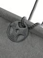 1pc Stainless Steel Dumbbell Exercise Men's Necklace